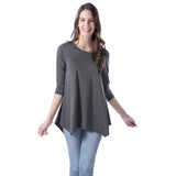 RH Women's Long Sleeve Soft Casual Pullover Relaxed-Fit Shirt Tee Tops RHW2767