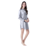 RH US Women's Nightgown Satin Nightshirt Button Sleepwear Pajama Dress RHW2788