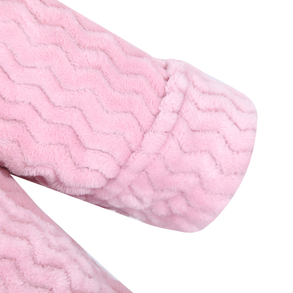 RH Women’s Above the Knee Pink Robe Collared Lounge Sleepwear Housecoat RHW2808 S/M
