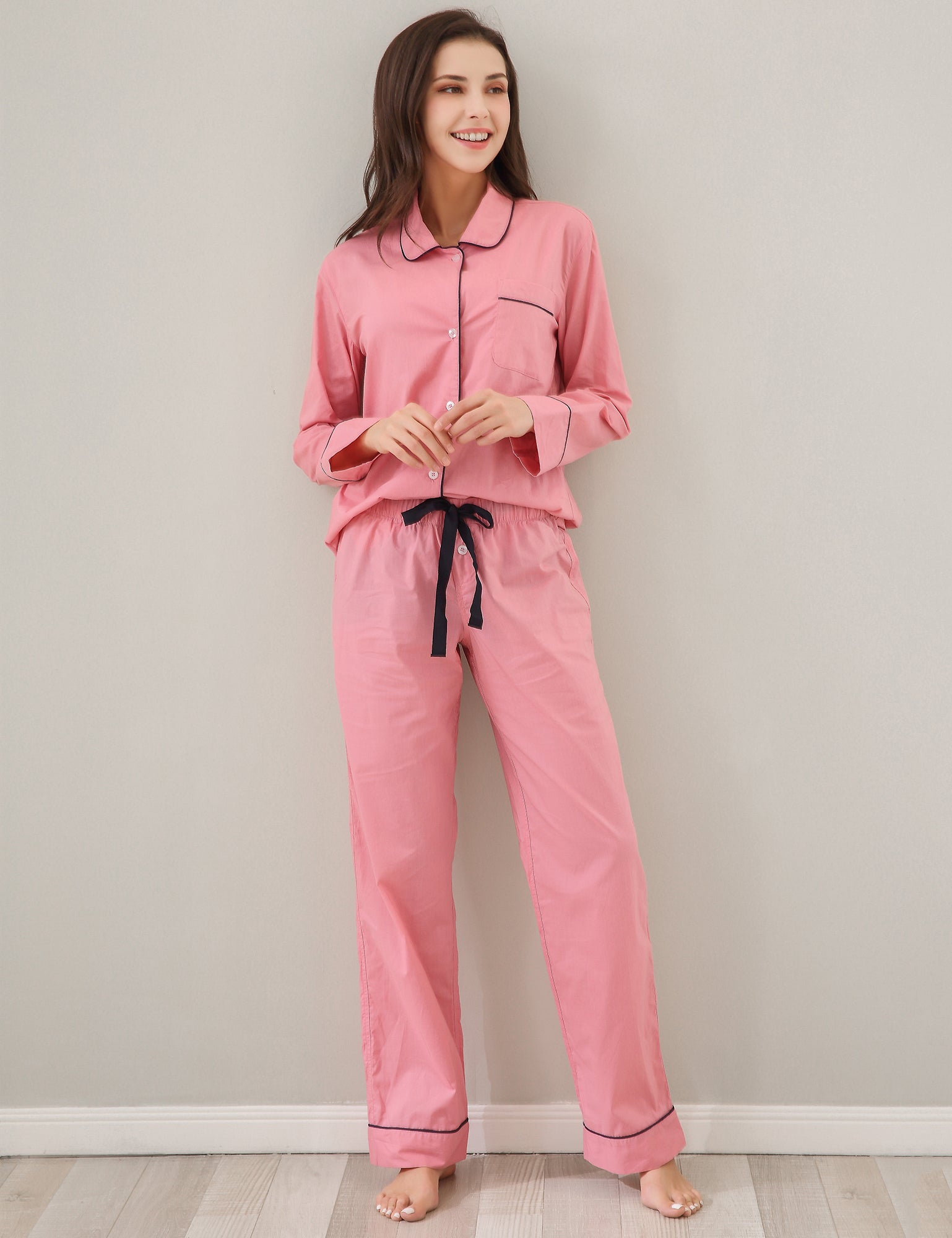 Richie House Ladies Pyjama Cotton Pj's Womens Set Long Sleeve Nightwear Loungewear RHW2846