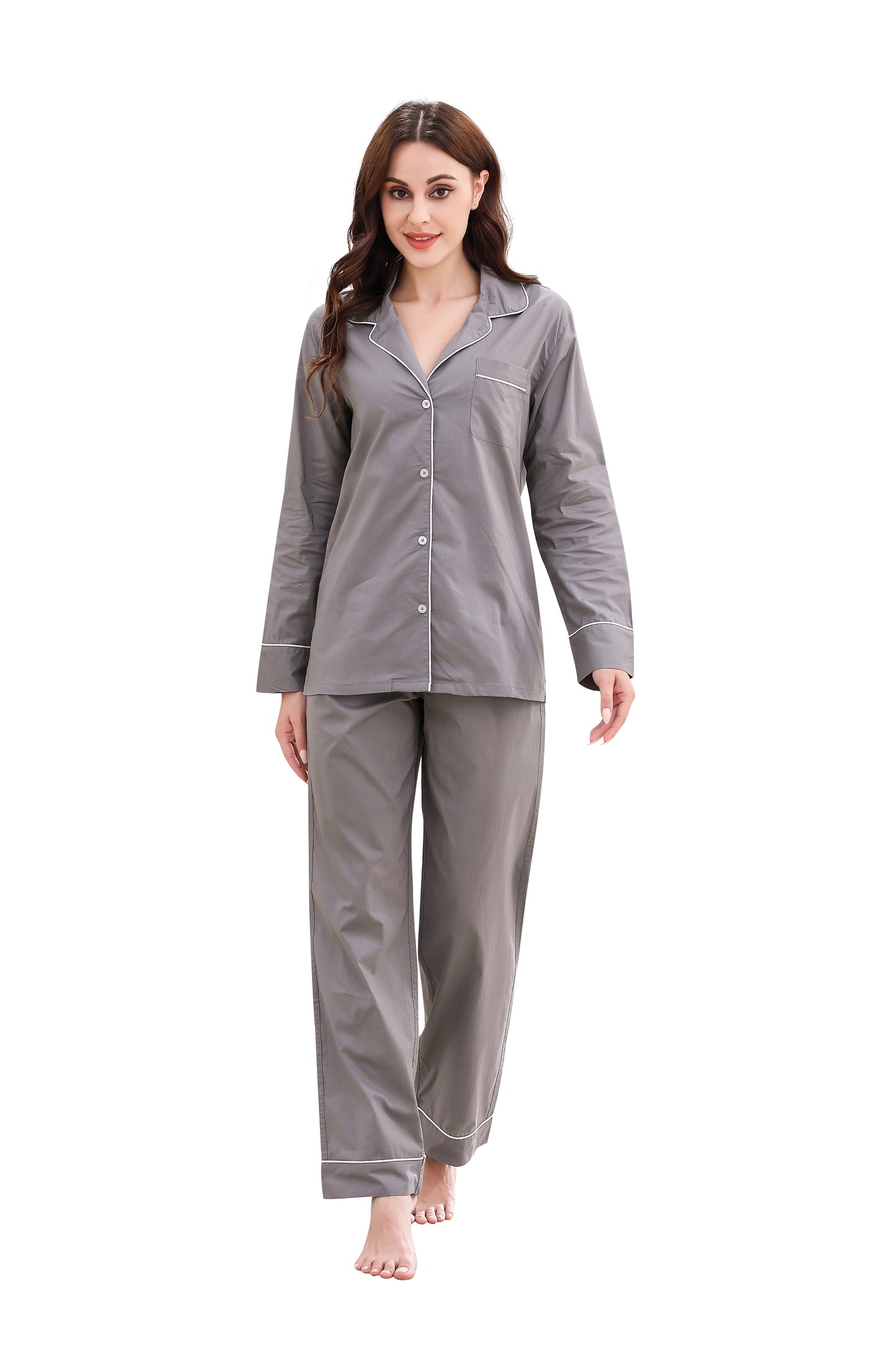 Richie House Ladies Pyjama Cotton Pj's Womens Set Long Sleeve Nightwear Loungewear RHW2846