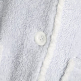 RH Warm Comfort Fleece Button Robe Dressing Gown Bath Lounge Housecoat RHW2877