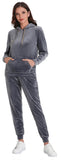 RH Sweatsuit Set Women's Velour Hoodie Sport 2P Tracksuits Outfits S-XL RHW2887