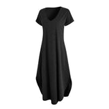 Richie House Nightgowns Nightdress Women V Neck Print Short Slit Sleepwear S-XXL RHW2895