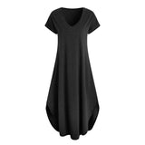 Richie House Nightgowns Nightdress Women V Neck Print Short Slit Sleepwear S-XXL RHW2895