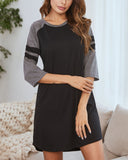 RH Ladies Nightdress Round Neck 3/4 Sleeve Nightie Loungewear Women PJ RHW2904