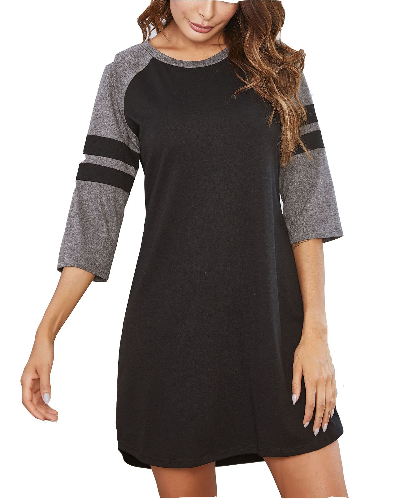 RH Ladies Nightdress Round Neck 3/4 Sleeve Nightie Loungewear Women PJ RHW2904