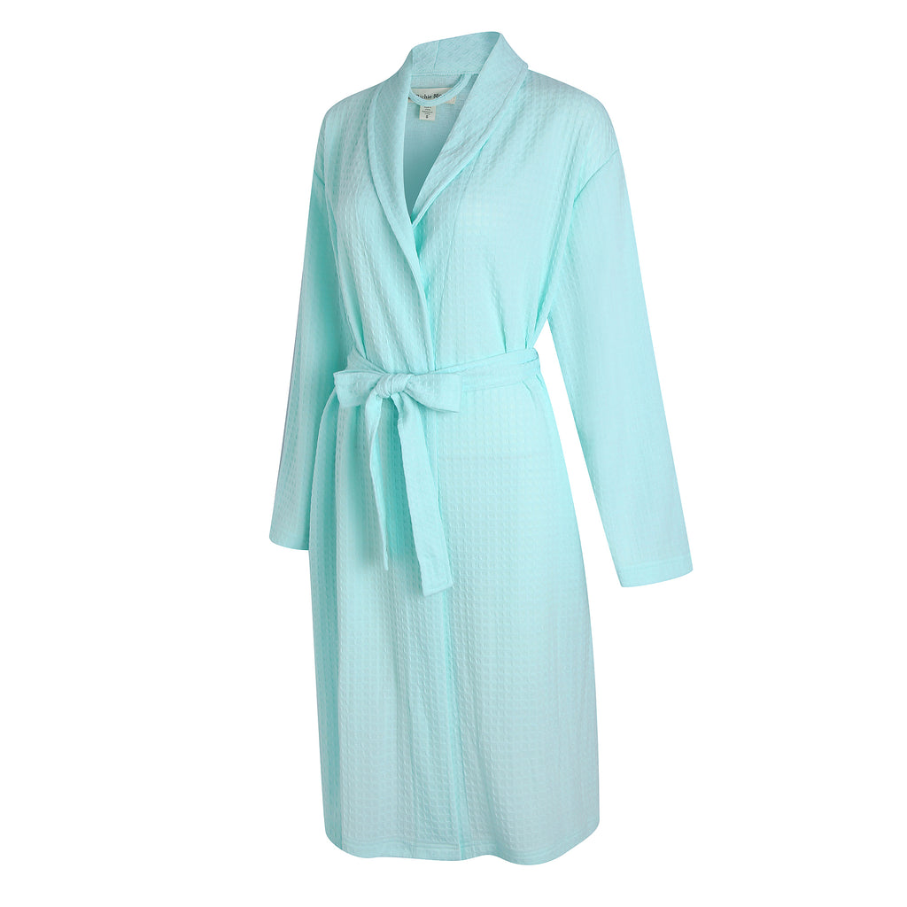 RH Women Robe Long Knit Bathrobe Soft Sleepwear Ladies Loungewear S-3XL RHW4009