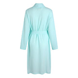 RH Women Robe Long Knit Bathrobe Soft Sleepwear Ladies Loungewear S-3XL RHW4009