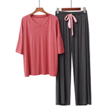 RH Pajamas Set Women Capri 3/4 Sleepwear Soft Casual Loungewear Pjs Set RHW4017