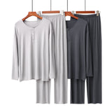 RH Pajamas Set Women Long Sleeve Button V-Neck Sleepwear Soft Pajama Set RHW4017