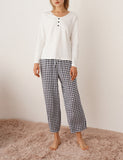 RH Women's Pajamas Sets Long Sleeve with Striped Pants Sleepwear Pj Set RHW4023