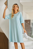 Richie House Womens Nightgowns Pullover Sleep Shirts Nightshirt Sleepwear Pajama Chest Pocket RHW4030