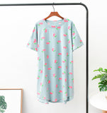 RH Women Nightgown Striped Tee Short Sleep Nightshirt Pajama Dress S-2XL RHW4041