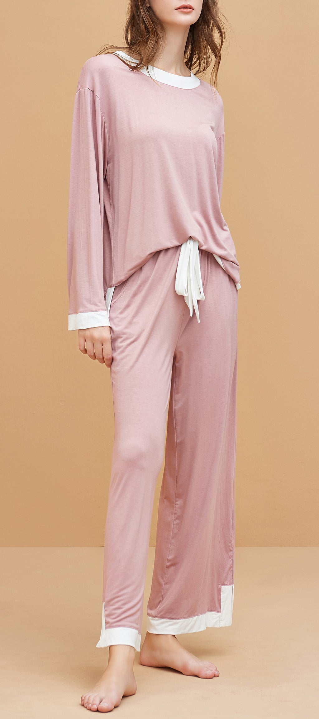 RH Womens Pajama Set Long Sleeve Sleepwear Scoop Neck Pjs Sets S-XXL 2 Pc set Lounge RHW4044