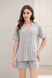 Richie House RH Pajamas Women Short Sleeve Sleepwear Button Down Lounge Soft Summer Pjs Shorts Set RHW4045