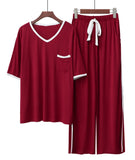 RH Women's Sleepwear Capri Pajama Sets Short Sleeve Pants 2P Pjs S-XXL RHW4046