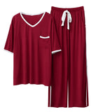 RH Women's Sleepwear Capri Pajama Sets Short Sleeve Pants 2P Pjs S-XXL RHW4046