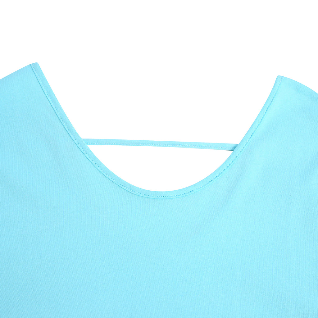 Richie House Nightgowns Women Summer Sleepshirt Sexy Back Short Sleeve Pajama Shirt Nightdress RHW4049