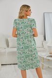 RH Women's Floral Sleepwear Button Duster Robe Short Sleeve House Dress Nightgown S-XXL RHW4054