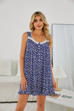 Richie House Women's Nightgown Floral Sexy Sleeveless Sleepwear Sleep Nightshirt S-XXL RHW4057