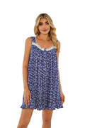 Richie House Women's Nightgown Floral Sexy Sleeveless Sleepwear Sleep Nightshirt S-XXL RHW4057