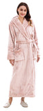 RH Robe Womens Long Hooded Bathrobe Plush Fleece Winter Sleepwear S-XL RHWN2233