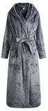 RH Robe Womens Long Hooded Bathrobe Plush Fleece Winter Sleepwear S-XL RHWN2233