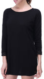 RH Women's Casual Cotton Long Sleeve Blouse w/ Zipper Tops Blouse Dress RH2041