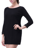 RH Women's Casual Cotton Long Sleeve Blouse w/ Zipper Tops Blouse Dress RH2041