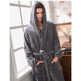 Richie House 100% LUXURY Men Soft Fleece Long Collar Bath Robe Spa Sleep RHM2760