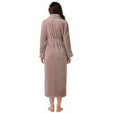 Richie House Ladies Women's Nude Plush Long Shawl Collar Fleece Robe Spa RH1591