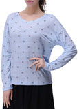 RH Sweatshirt Woamen's V-neck Long Sleeve Printed Blouse Shirt Top Tee RH2026