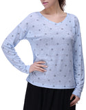 RH Sweatshirt Woamen's V-neck Long Sleeve Printed Blouse Shirt Top Tee RH2026