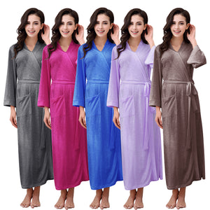 RH Kimono Robe Cotton Belted Long Robe Dressing Gown Lounge Night Sleep RHW2824