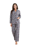 RH Pajama Set Ladies Knitted Printed Pajama 2Ps Cotton Blend Sleepwear RHW2774