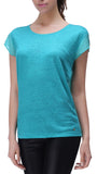 RH Women's Casual Linen T-Shirt w/ Chiffon Short Sleeve Tops Blouse Shirt RH2040