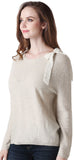 RH Women's Classic Long Sleeve w/ Ribbon Pullover Wool Sweater Top Blouse RH2053