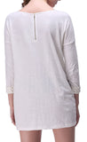 RH Women's Casual Cotton Long Sleeve Blouse w/ Zipper Tops Blouse Dress RH2041